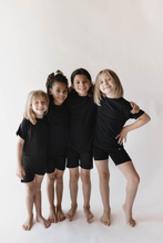 Load image into Gallery viewer, Youth Bamboo Black PJ Set
