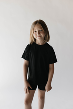 Load image into Gallery viewer, Youth Bamboo Black PJ Set
