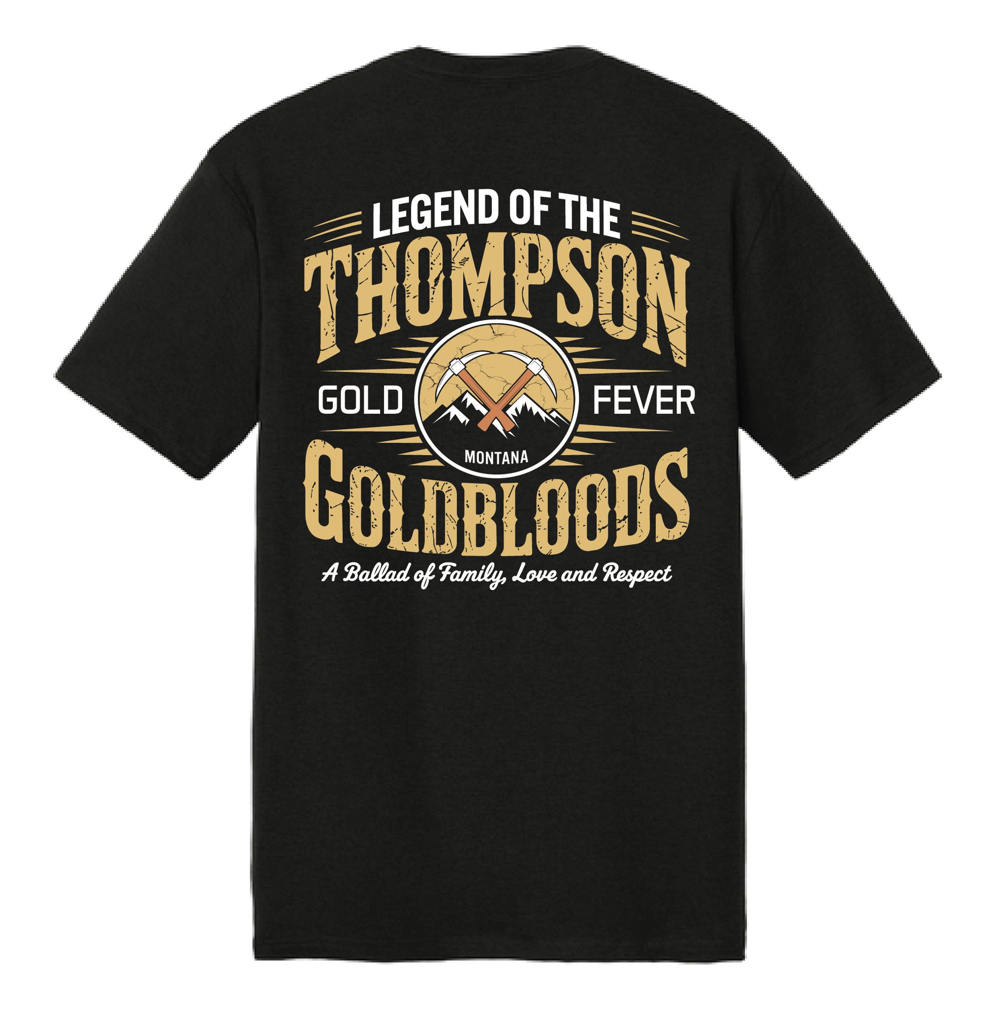 Legend of the Thompson Goldbloods tee, back