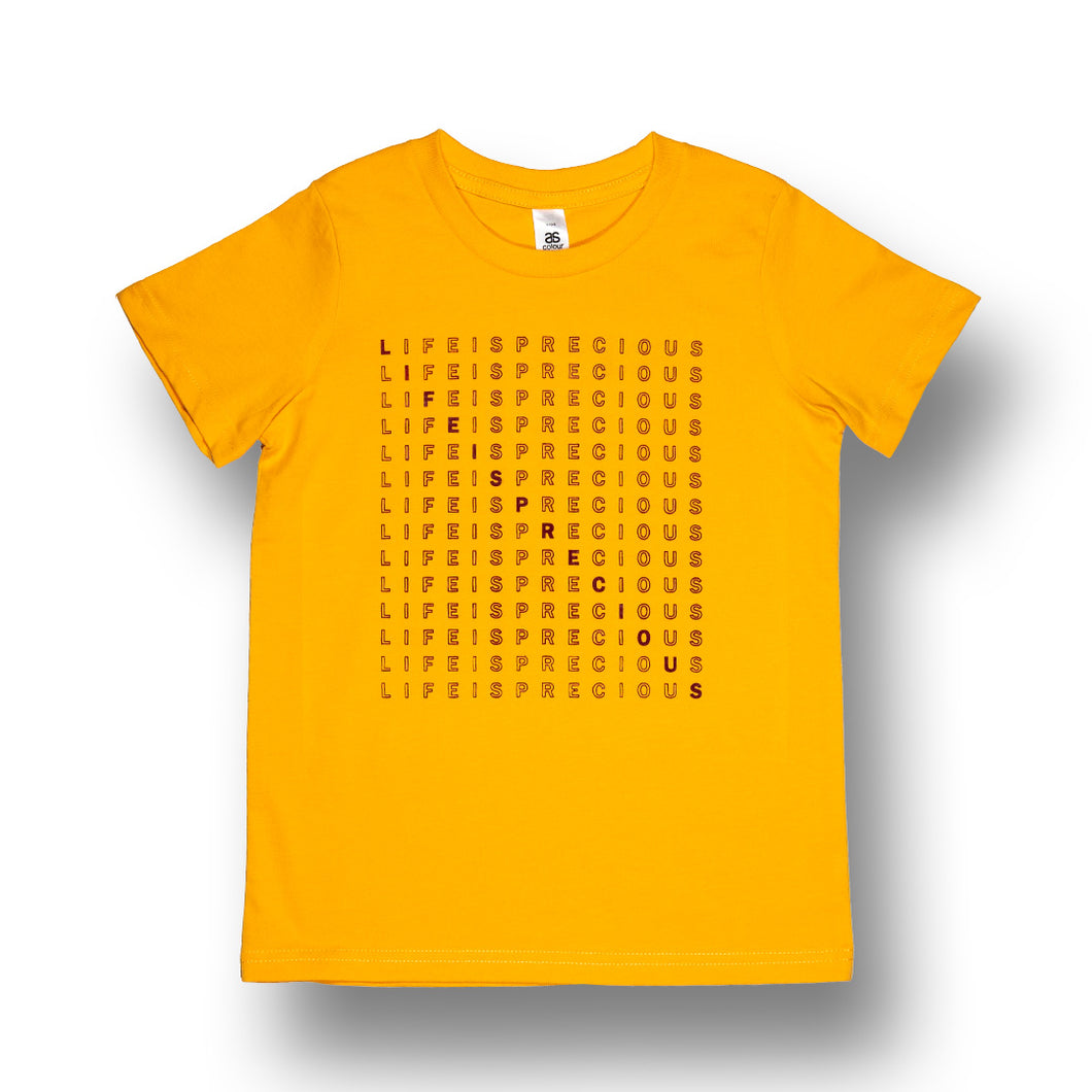 Toddler Yellow Life is Precious Tee